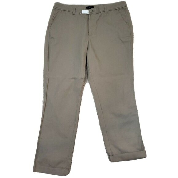 J. Crew~ Woman Size 12~ Gray/Green Ankle Casual Nordstrom Pants 100% Cotton NWOT - Picture 6 of 12